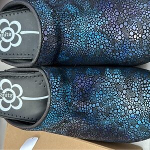 Blue Sparkle Nursing Clogs